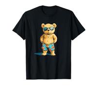 Cool Teddy Bear in Summer Costume T-Shirt