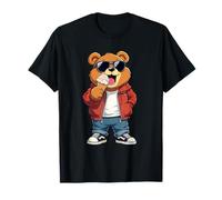 Cool Teddy Bear with Sunglasses Eating Ice Cream T-Shirt