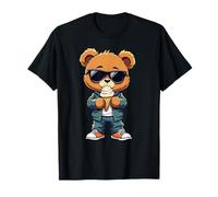 Cool Teddy Bear with Sunglasses Eating Ice Cream T-Shirt