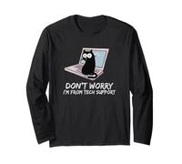 Cool tee Don't Worry,I'm From Tech Support Funny Computer Long Sleeve T-Shirt