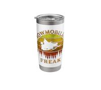 Cool Thrilling Retro Snowmobiling Freak Stainless Steel Insulated Tumbler