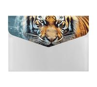 Cool Tiger Folder Water-Resistant Accordion Files Organizer Moisture-Proof Expanding File Folder Pockets Reusable Clear File Folders Files Bags Document Holder