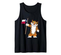 Cool Tiger Holding Texas Flag Kids Tiger Lover Texas Tank Top