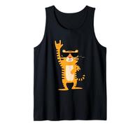 Cool Tiger Rock On Funny Animal Lover Graphic Sunglasses Tank Top