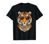 Cool Tiger Sunglasses Bling Wildcat Artwork Value Graphic T-Shirt