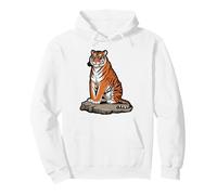 Cool Tiger Wearing Sunglasses Pullover Hoodie