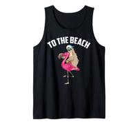 Cool To The Beach | Funny Sloth On Flamingo Animal Love Gift Tank Top