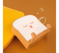 Cool Toast Bread Night lamp,Soft LED Toaster Style Night Light,Cool Desk Table Lamp Birthday Gifts for Women Teen Girls and Christmas Graduation Gifts for Best Friend - Sleeping