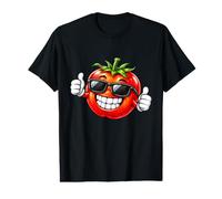 Cool Tomato Cartoon with Thumbs Up and Sunglasses Value Graphic T-Shirt