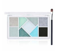 Cool Toned Eyeshadow Palette, Nine-Colour Makeup with Matte, Shimmer & Glitter Finishes for Versatile Day to Night Looks, High Pigmented, Blendable & Long Lasting, Travel-Friendly (Arctic Blue)