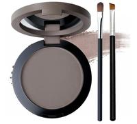Cool Toned Grey Brown Contour & Bronzer Palette, Silky Smooth Matte Powder with Mirror and Brush for Face Sculpting and Natural Shadow Definition, Lightweight Long-Lasting Makeup Compact