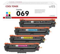 Cool Toner 069 069H Compatible Toner Cartridge for Canon i sensys MF752cdw 069 069H imageCLASS imageCLASS MF751Cdw MF753Cdw MF752Cdw MF756Cx LBP673Cdw LBP674Cx (Black Cyan Yellow Magenta, 4-Packs)