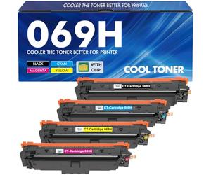 Cool Toner 069H 069 Compatible Toner Cartridge for Canon i sensys MF752cdw 069H 069 imageCLASS imageCLASS MF751Cdw MF753Cdw MF752Cdw MF756Cx LBP673Cdw LBP674Cx (Black Cyan Yellow Magenta, 4-Packs)