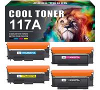 Cool Toner 117A Cartridge Compatible with HP Color Laser MFP 178nw 179fnw 150nw 150a 178nwg 179fwg 178 179 150 W2070A W2071A W2072A W2073A 117A Ink (Black Cyan Yellow Magenta Pack of 4)