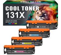 Cool Toner Compatible for HP 131X 131A Laserjet Pro 200 Color MFP M276nw Toner Cartridge M251n M251nw M276n CF210X CF210A CF211A CF212A CF213A (Black Cyan Yellow Magenta, 4-Pack)