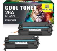 Cool Toner Compatible for HP 26A CF226A 26X CF226X Toner Cartridge LaserJet Pro M402dn M402n M402d M402dw M402 MFP M426dw M426fdw M426fdn M426 - Black, 2-Pack