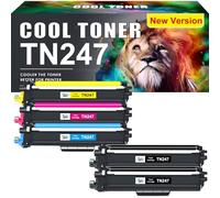 Cool Toner TN247 TN-243CMYK Toner Value Pack Compatible for Brother TN243 DCP-L3550CDW DCP-L3510CDW HL-L3210CW HL-L3230CDW MFC-L3750CDW MFC-L3710CW Ink Cartridges (Black,Cyan,Yellow,Magenta, 5-Pack)