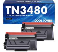 Cool Toner TN3480 Compatible for Brother HL-L5100DN MFC-L5750DW Toner TN-3480 TN3480 TN 3480 MFC-L5700DW HL-L5200DW HL-L5000D HL-L6400DW DCP-L5500DN DCP-L6600DW MFC-L6800DW - Black, 2-Pack