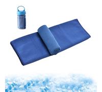 Cool Towel & Bottle, Cooling Towels For Neck, Soft Breathable, Fast Drying Bottle Cooling Scarf, Microfibre Cooling Cloth (Dark blue)