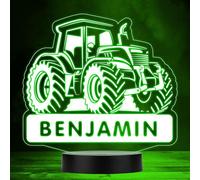 Cool Tractor Farm Vehicle Farmer Personalised Gift Colour Changing Night Light | Personalised Gift for Home, Lamp Room Décor | Kids & Adults Night Lights with Name | Personalised Gift for Bedroom |