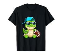 Cool TRex American Football Player Cartoon Design T-Shirt