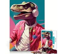 Cool TRex Listen To Music Puzzles for Adults 1000 Puzzles Think Sharper, Stress Relief, Home Fun, (38x26cm)