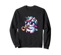 Cool Trumpet Playing Unicorn Melody Vibes Sweatshirt