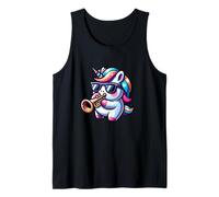 Cool Trumpet Playing Unicorn Melody Vibes Tank Top