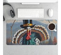 Cool Turkey Desk Pad Protector Non-Slip Gaming Desk Mat Waterproof Desktop Mat for Keyboard and Mouse Large Mousepad Smooth Writing Pad for Home Office Work(23.6 X 13.8)