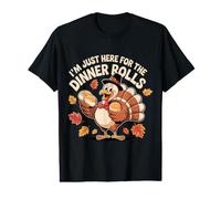 Cool Turkey Pilgrim Holding roll I'm just here for the Rolls Value Graphic T-Shirt