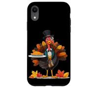 Cool Turkey with Top Hat and Autumn Pie Costume Case for iPhone XR