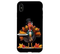 Cool Turkey with Top Hat and Autumn Pie Costume Case for iPhone XS Max