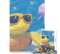 Cool Turtle Underwater Jigsaw Puzzles1000 Pieces Sharp Mind, Accurate Cut, Family Activity, (38x52cm)
