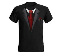 Cool Tuxedo stag and Hen Night t Shirt Funny Tuxedo t Shirt Black Large