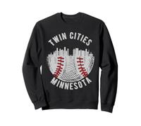 Cool Twin Cities Minnesota MN Baseball Skyline St. Paul-MPLS Sweatshirt