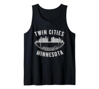 Cool Twin Cities Minnesota MN Football Skyline St. Paul-MPLS Tank Top