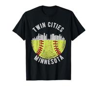 Cool Twin Cities Minnesota MN Softball Skyline St. Paul-MPLS T-Shirt