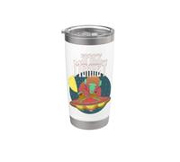 Cool UFO Alien Monkey Outer Space Stainless Steel Insulated Tumbler