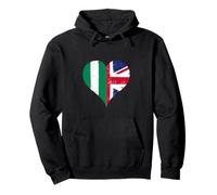 Cool UK Nigeria Flag and Union Jack A Proud British Nigerian Pullover Hoodie