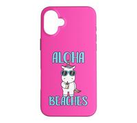 Cool Unicorn Summer Vacation Beach Hawaii Aloha Beaches Case for iPhone 16 Plus