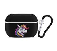Cool Unicorn With Dental Braces Smile Earphone Case PC Bluetooth Earbud Cove Headphone Cases Compatible with Airpods Pro White-style