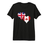 Cool Union Jack Canada Flag for Proud Canadian British Pride Premium T-Shirt