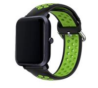 Cool Universal Strap 20 mm Amazfit Bip/GTS/Bip Lite/Huawei/Samsung Oslo Rubber Black-Green