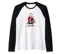 Cool USA Christmas Eagle Costume Raglan Baseball Tee