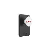 Cool Valentine's Day Love with Red Heart PopSockets PopWallet for MagSafe