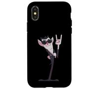 Cool Vampire Rock On Funny Gothic Monster Graphic Sunglasses Case for iPhone X/XS