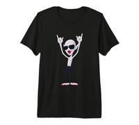 Cool Vampire Rock On Funny Gothic Monster Graphic Sunglasses Premium T-Shirt