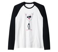 Cool Vampire Rock On Funny Gothic Monster Graphic Sunglasses Raglan Baseball Tee
