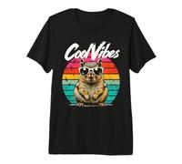 Cool Vibes Chipmunk Stuff | Vintage Sunset Retro Chipmunk Premium T-Shirt