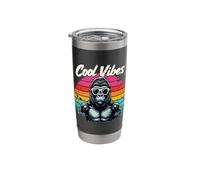 Cool Vibes Gorilla Stuff | Vintage Sunset Retro Gorilla Stainless Steel Insulated Tumbler